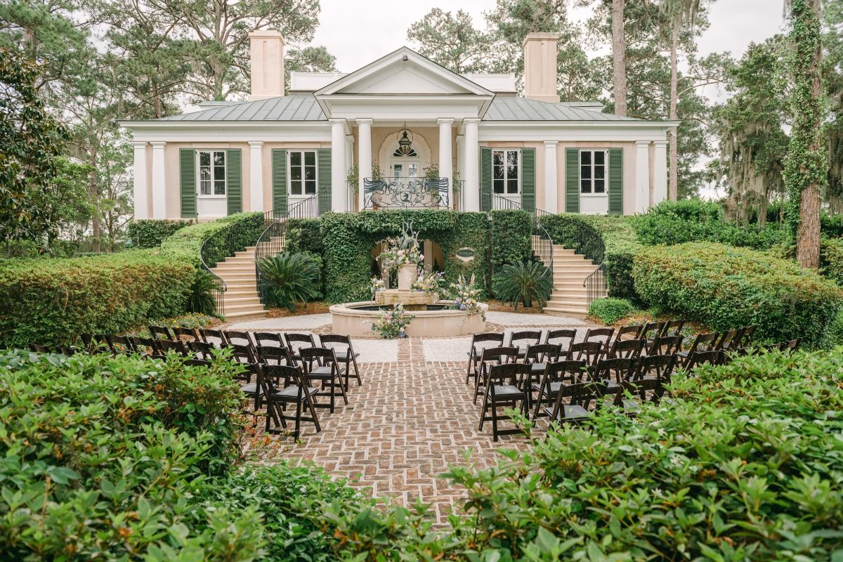 Panoramic view of ceremony space