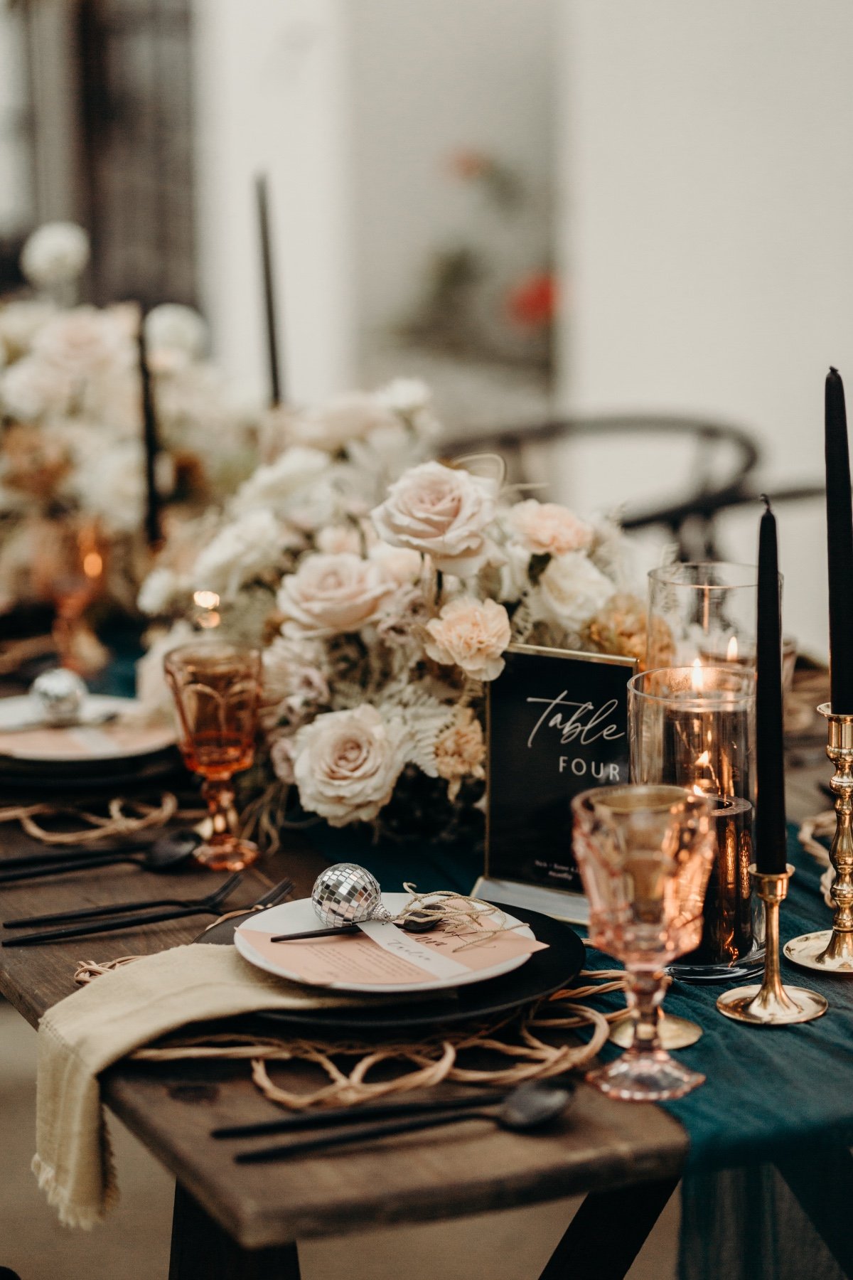 Reception table place setting