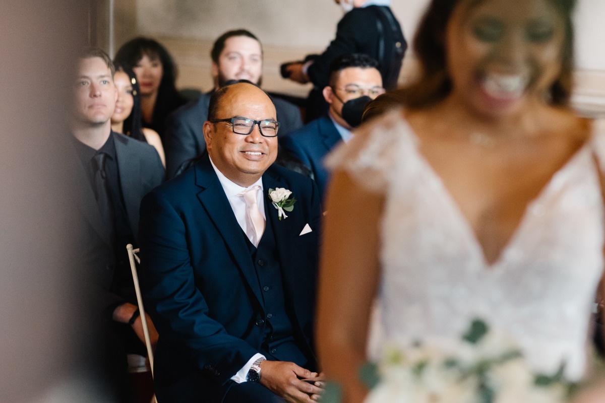 Emotional father of the bride photo
