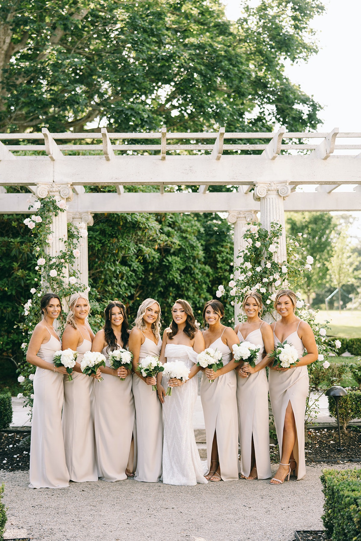 neutral bridesmaids dresses