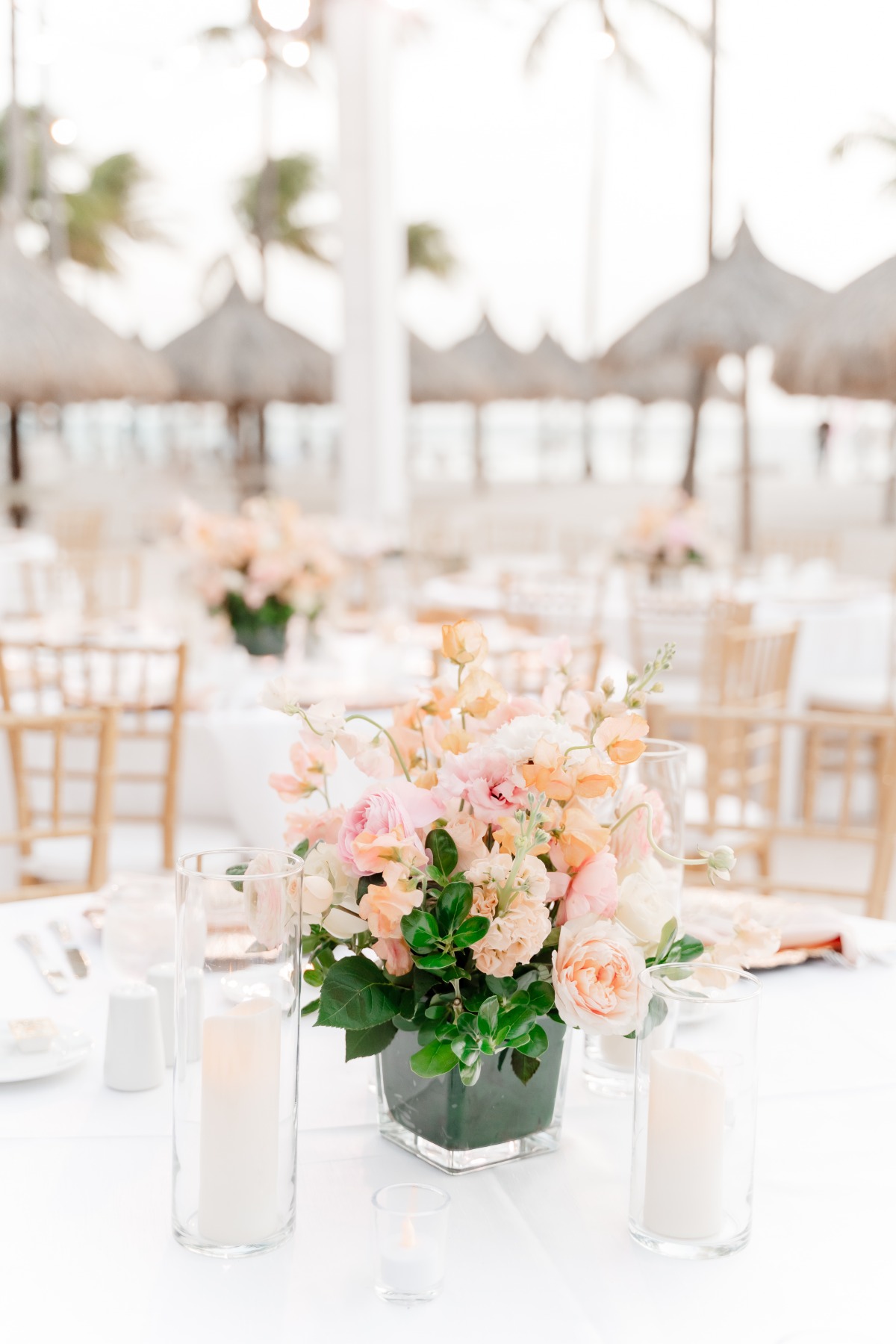 beach outdoor wedding reception
