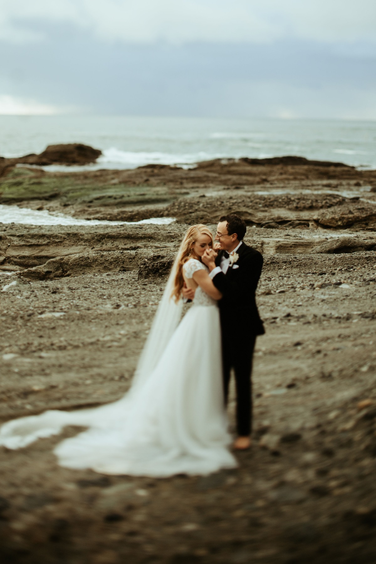 Beachfront wedding photography