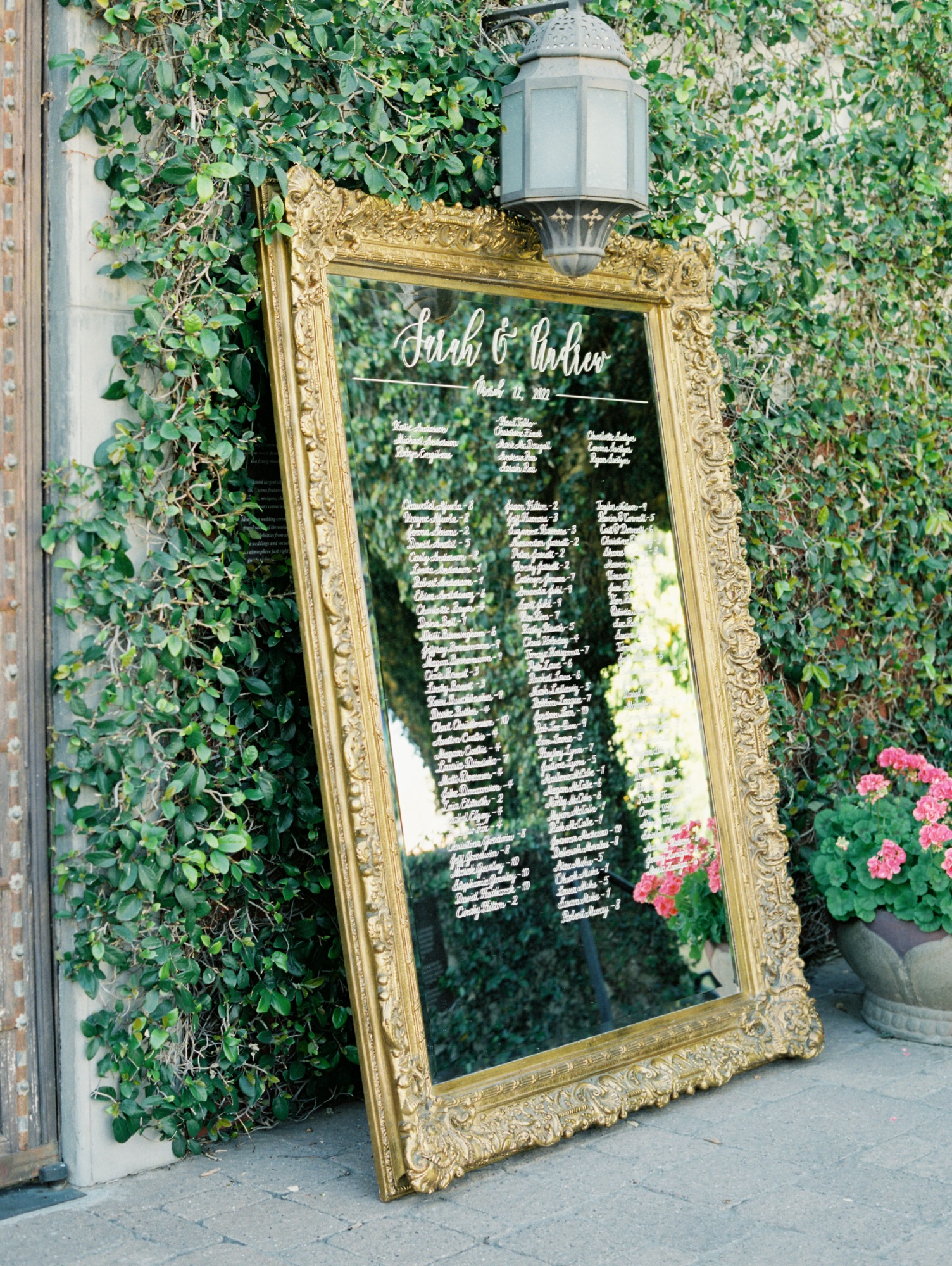 gold mirror seating chart