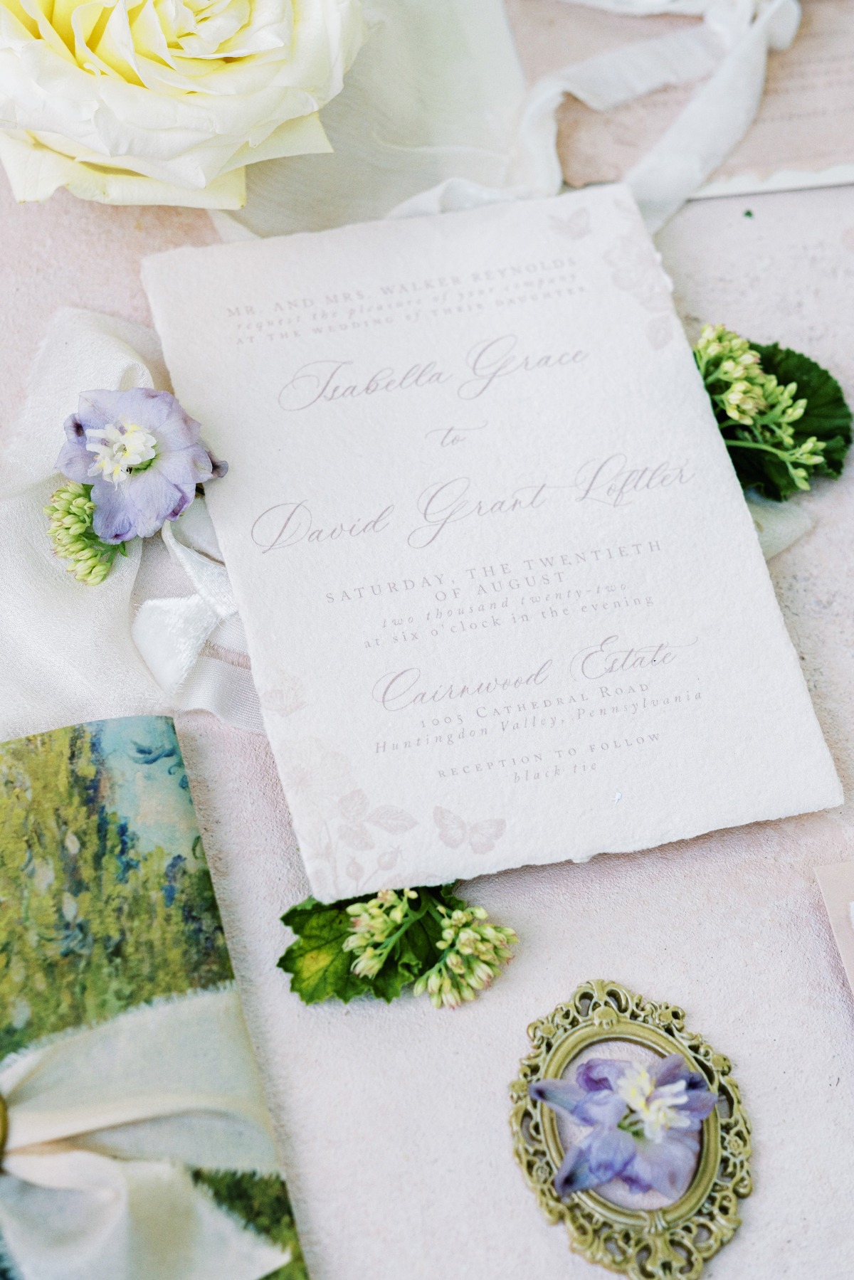 calligraphy wedding invitations 