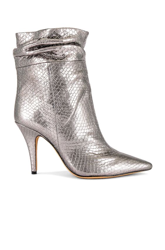slouchy silver booties