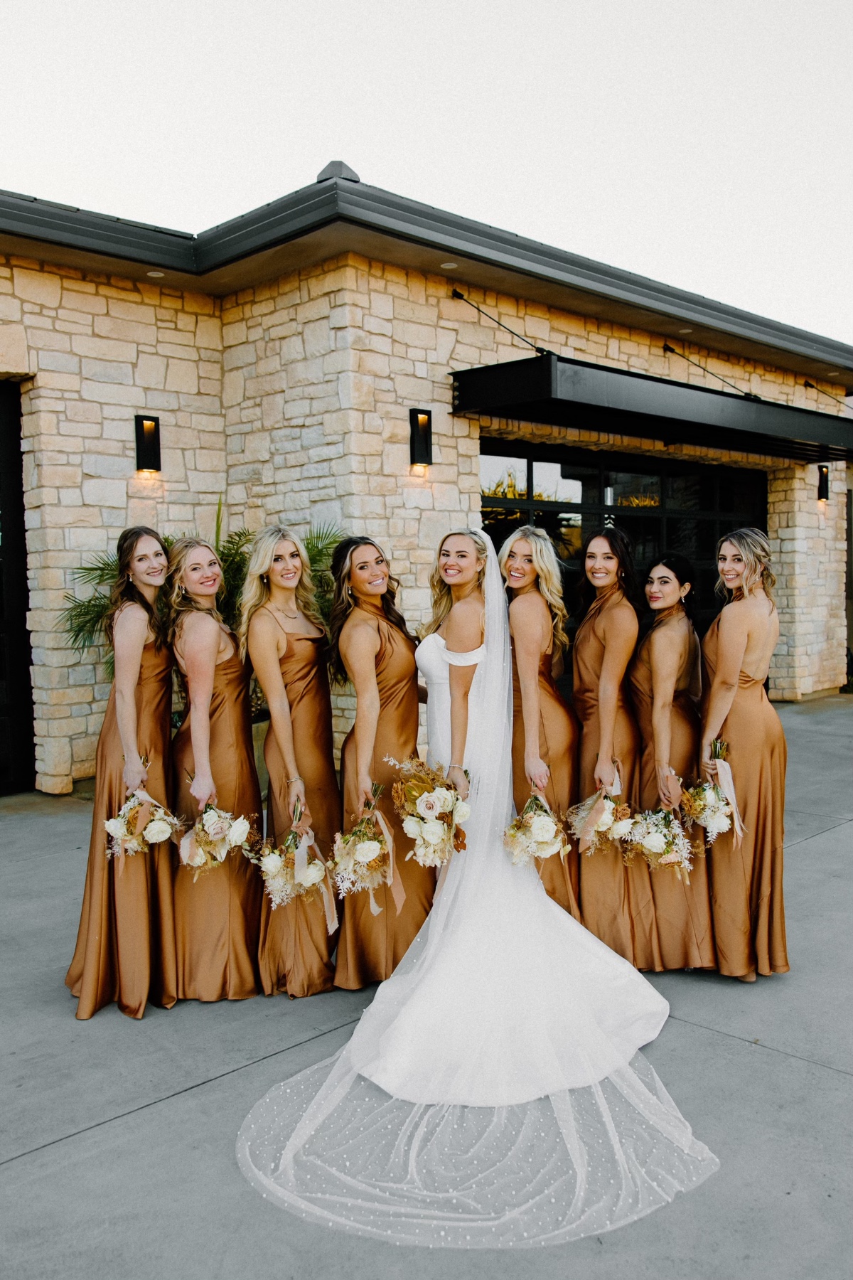 Copper Bridesmaids Dresses
