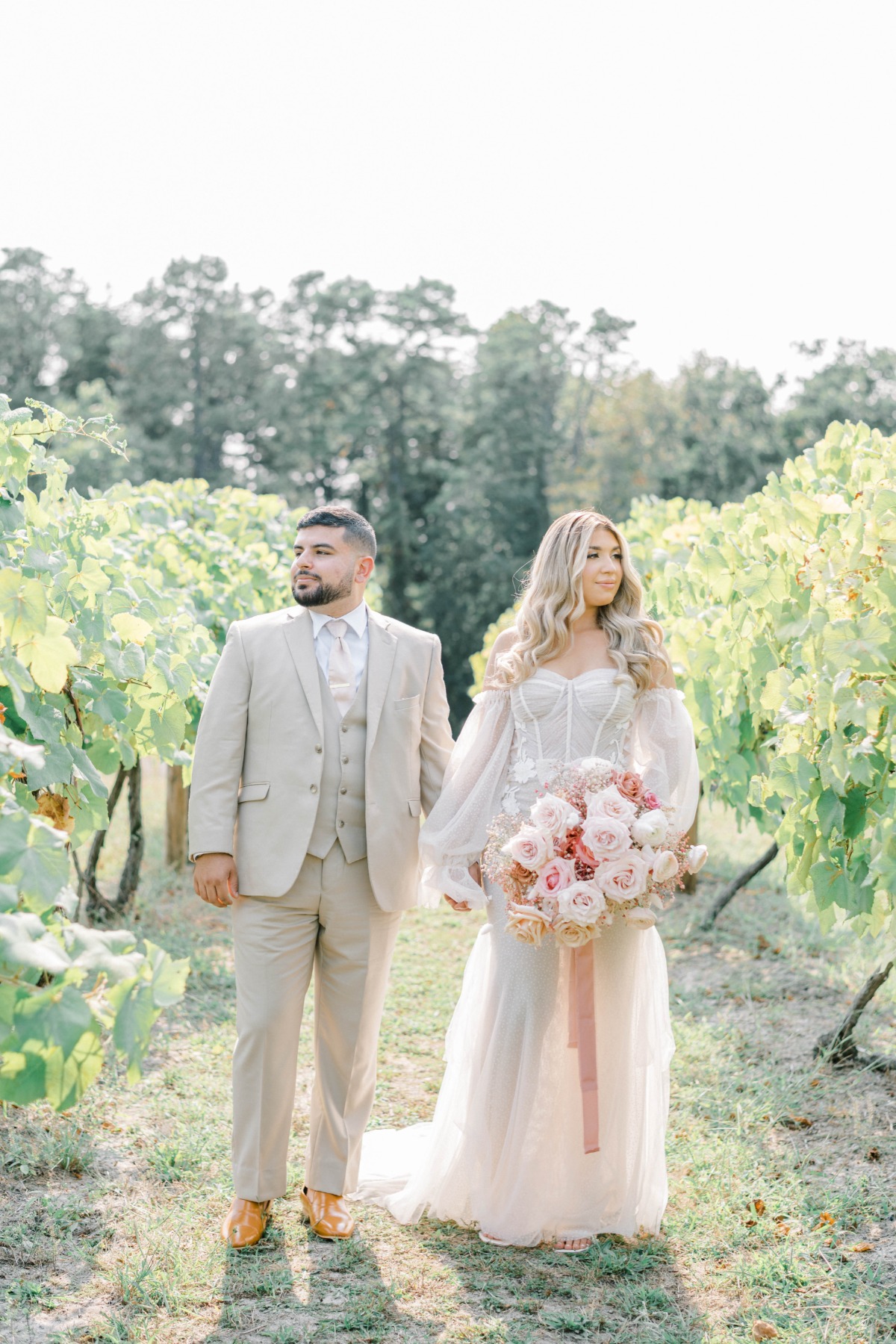 A Pink and White Romantic Fairytale Wedding at Renault Winery