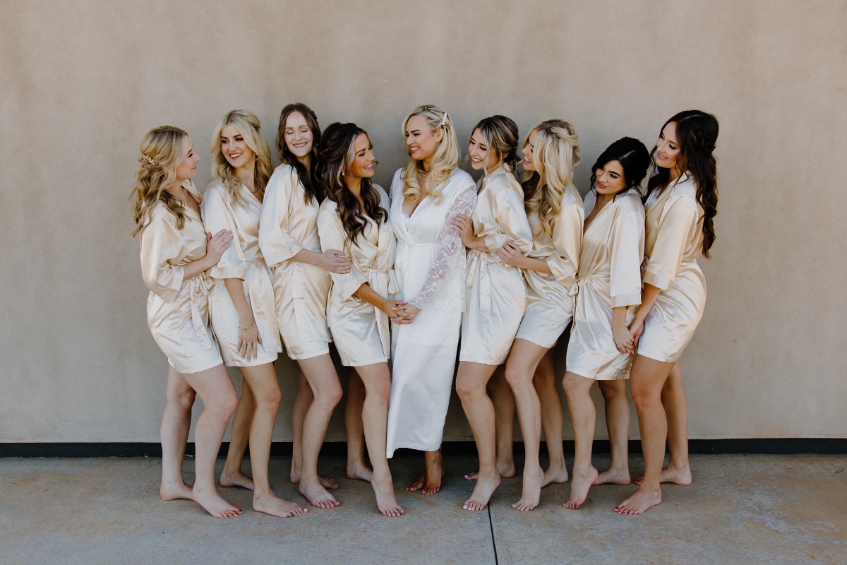 Cute Champagne Bridemaids Robes