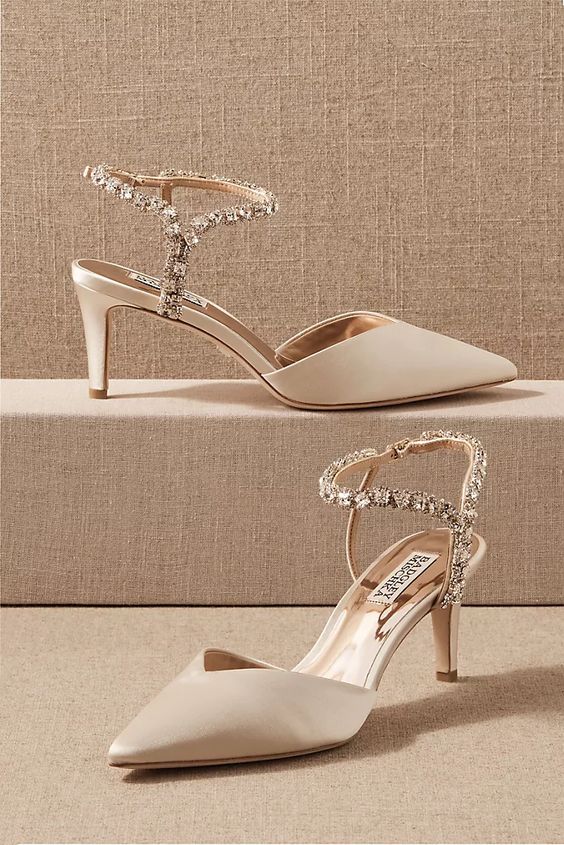 crystal anklet wedding shoes