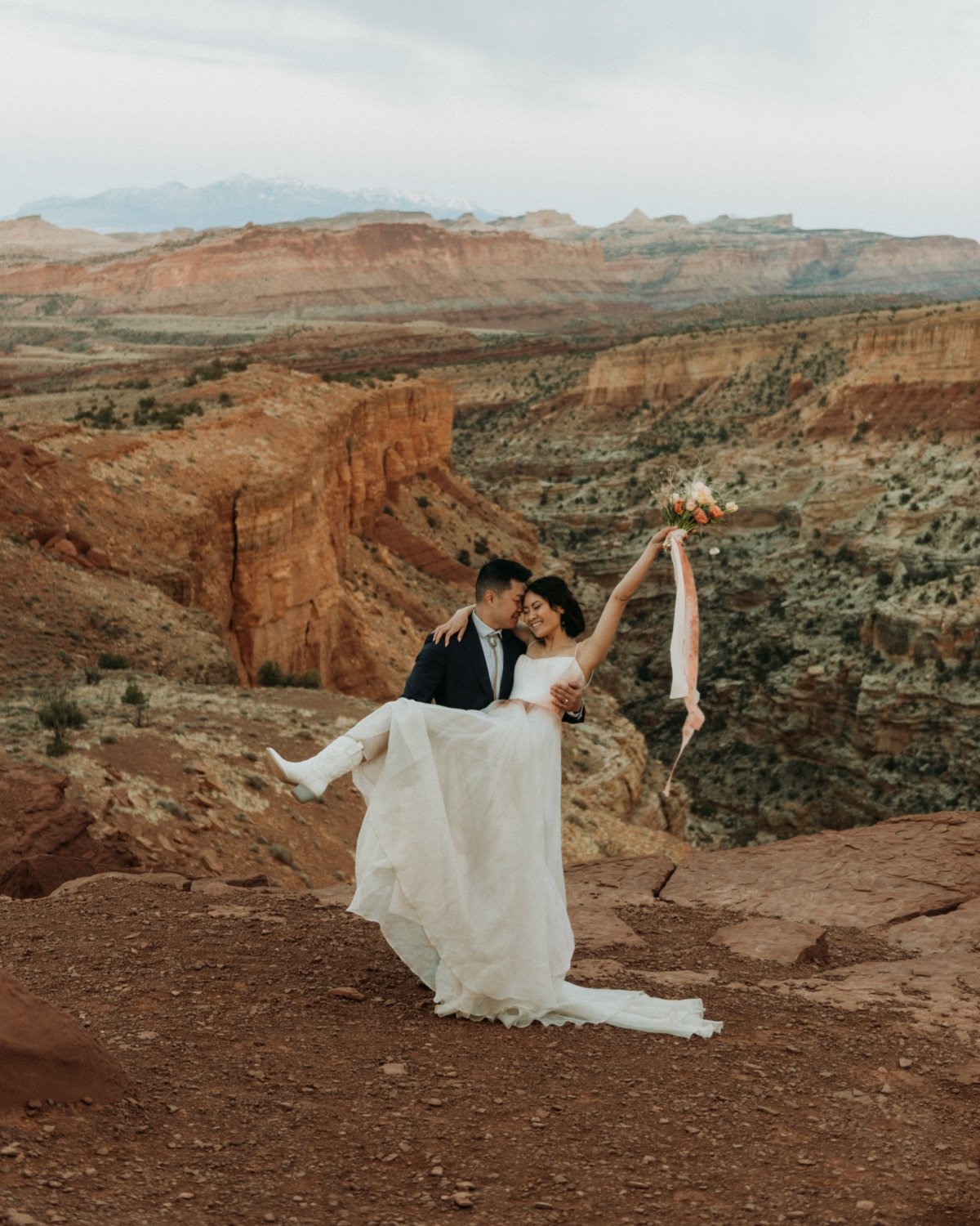 elopement in utah with a view