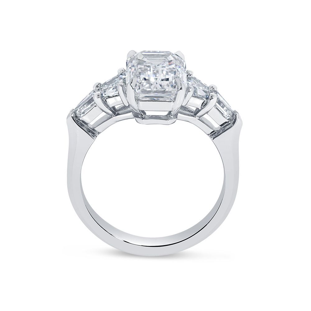 Emerald cut with trapezoid sides