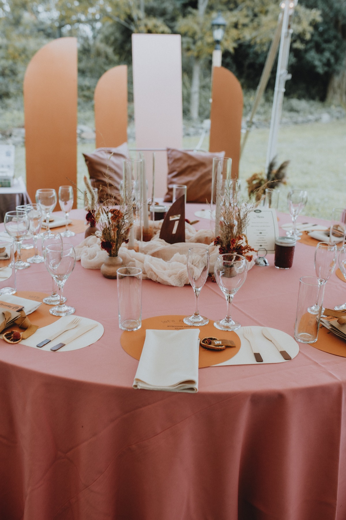 fall wedding table
