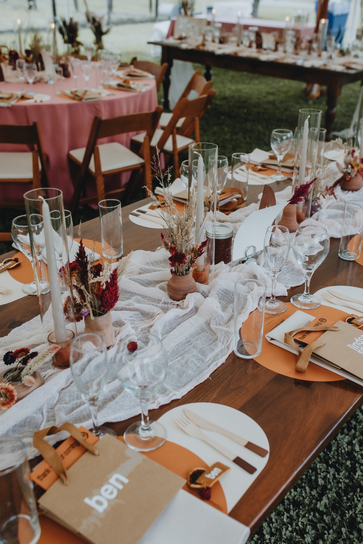 fall wedding table setting