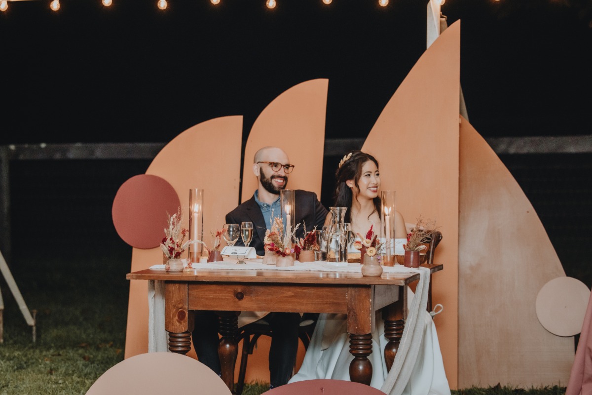 fall sweetheart wedding table