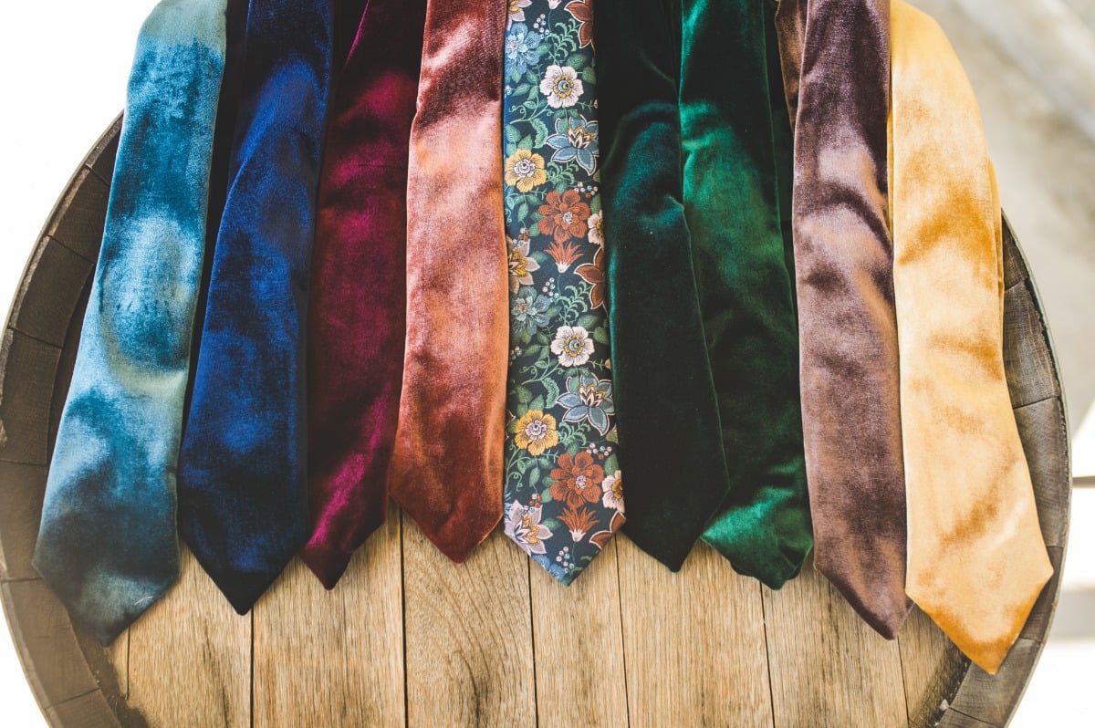 colorful groomsmen ties