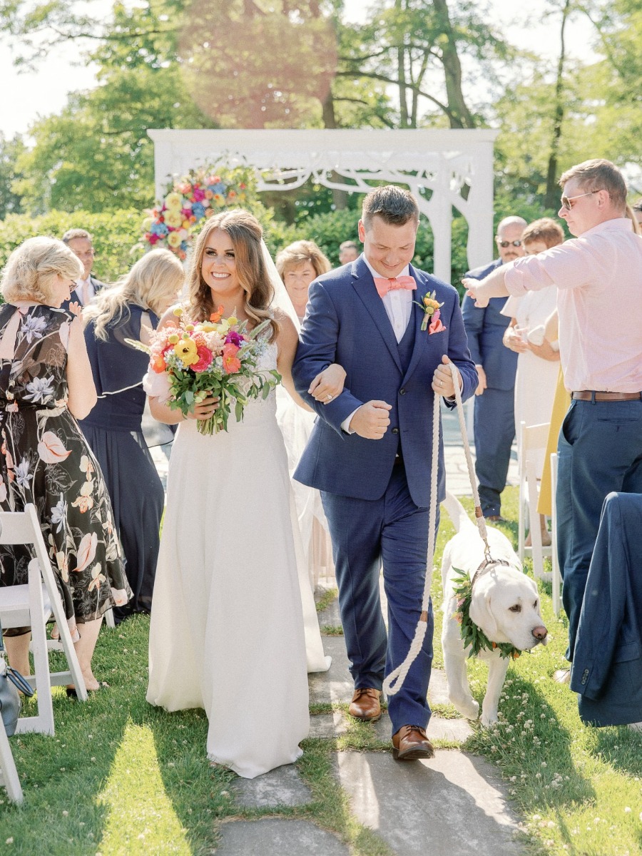 A Colorful Coastal Vermont Wedding With The Cutest Pup Details