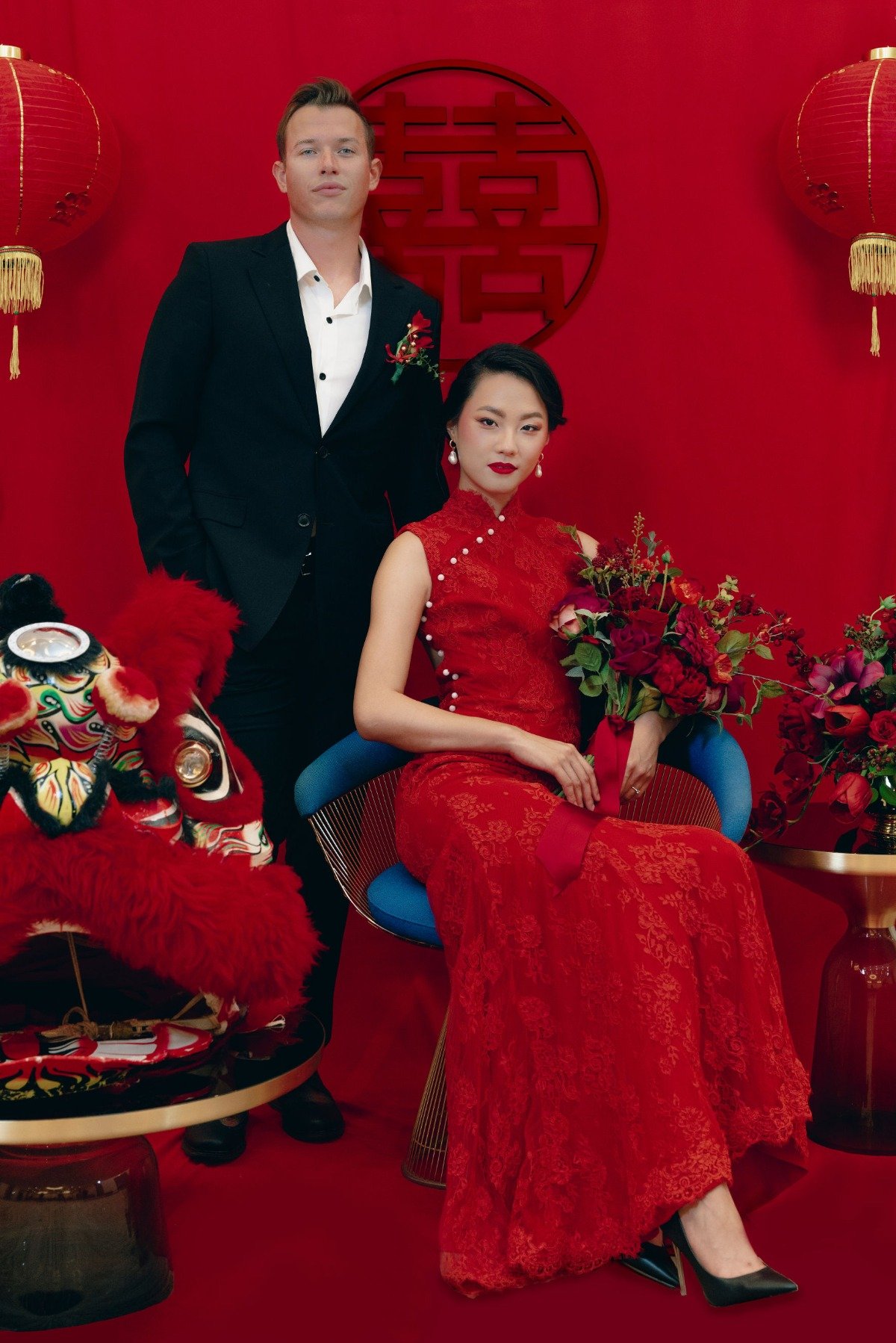 Formal East Asian wedding portraits