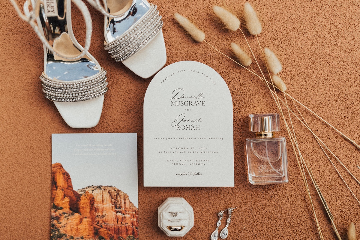 Desert-inspired wedding stationery