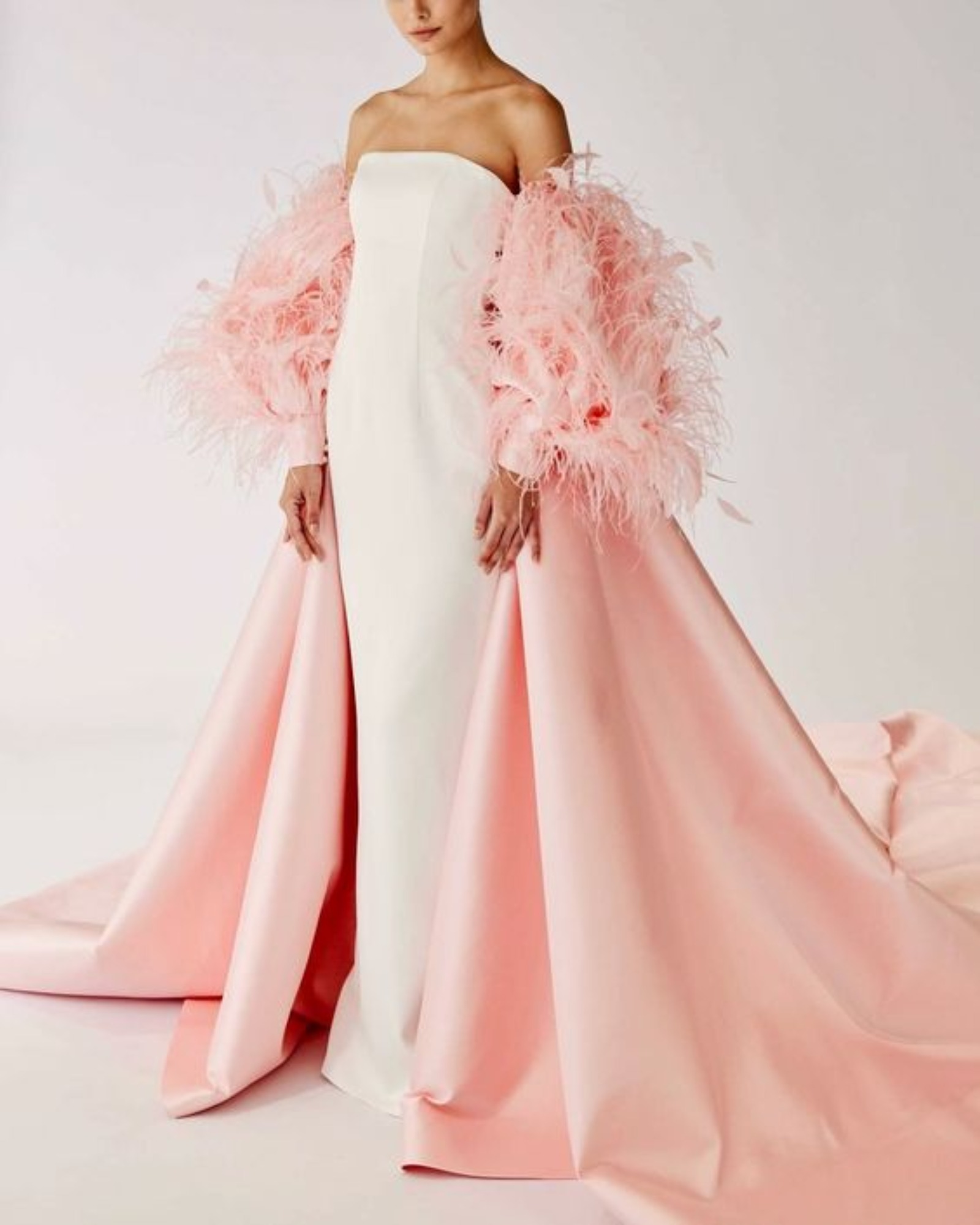 pink feather cape