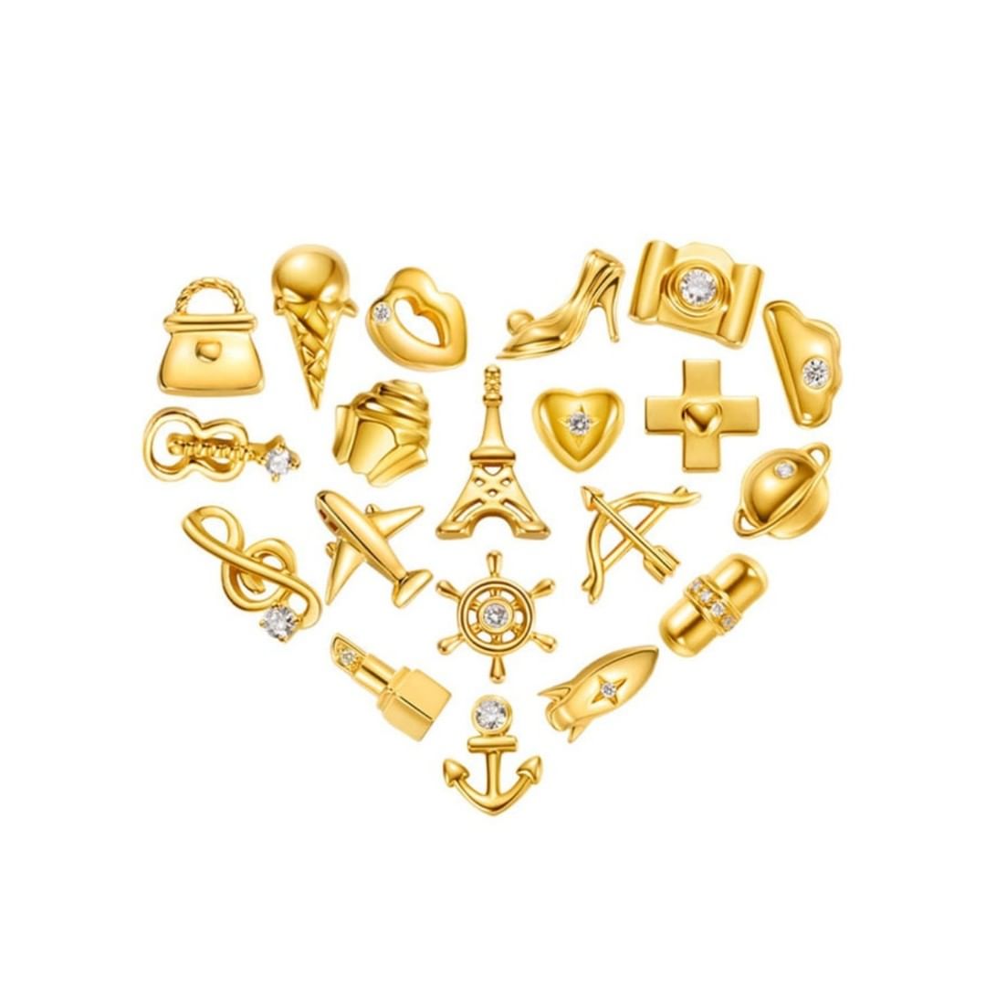 cute real gold fashion charms