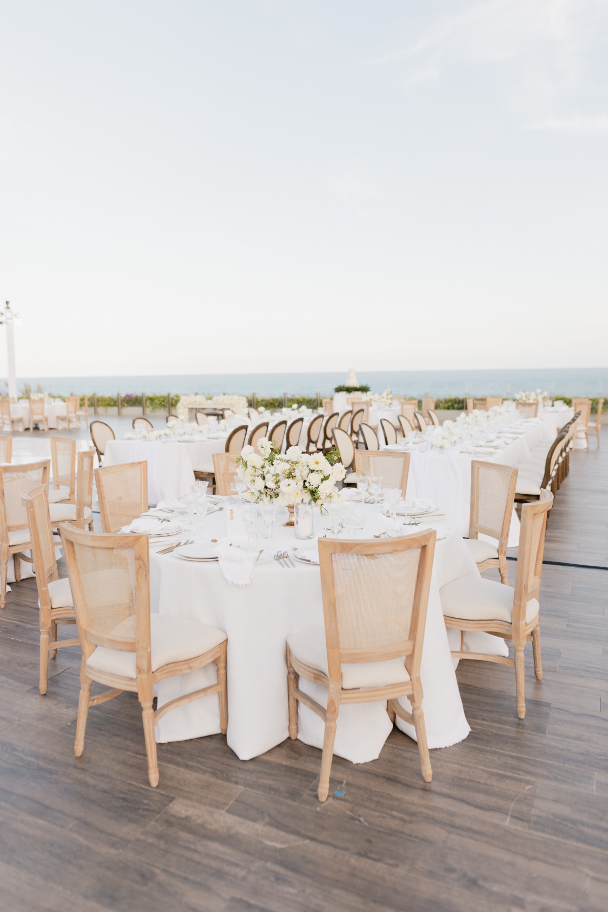 Styling long wedding reception tables