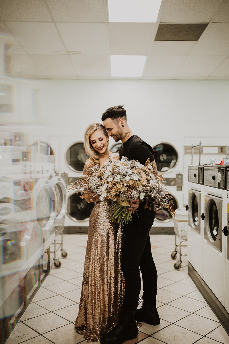 Glitz and Glam Laundromat NYE Styled Shoot