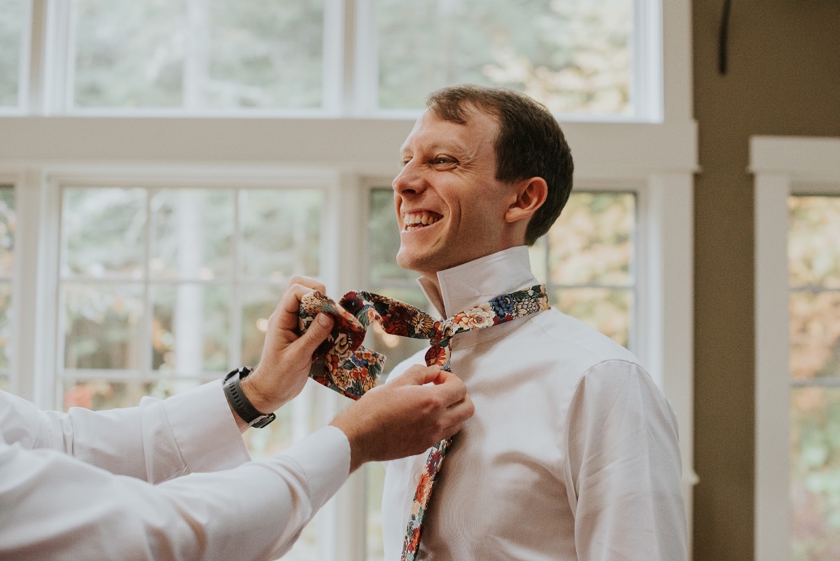 floral ties for the groom