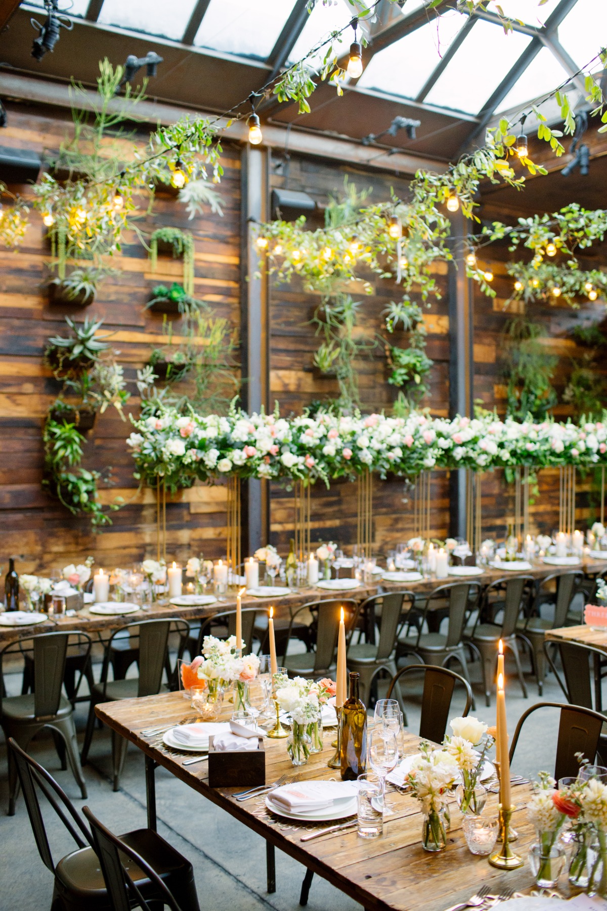 how to style long tables at your reception