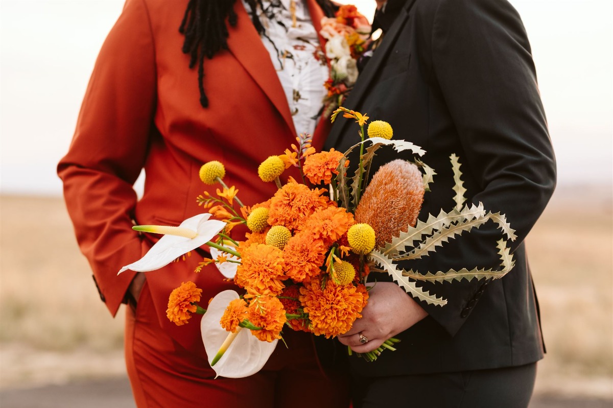 Mid Century modern wedding ideas at Sparrow Ranch in Longmont, CO