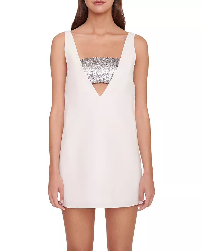 Staud Irie Dress - Ivory_Silver