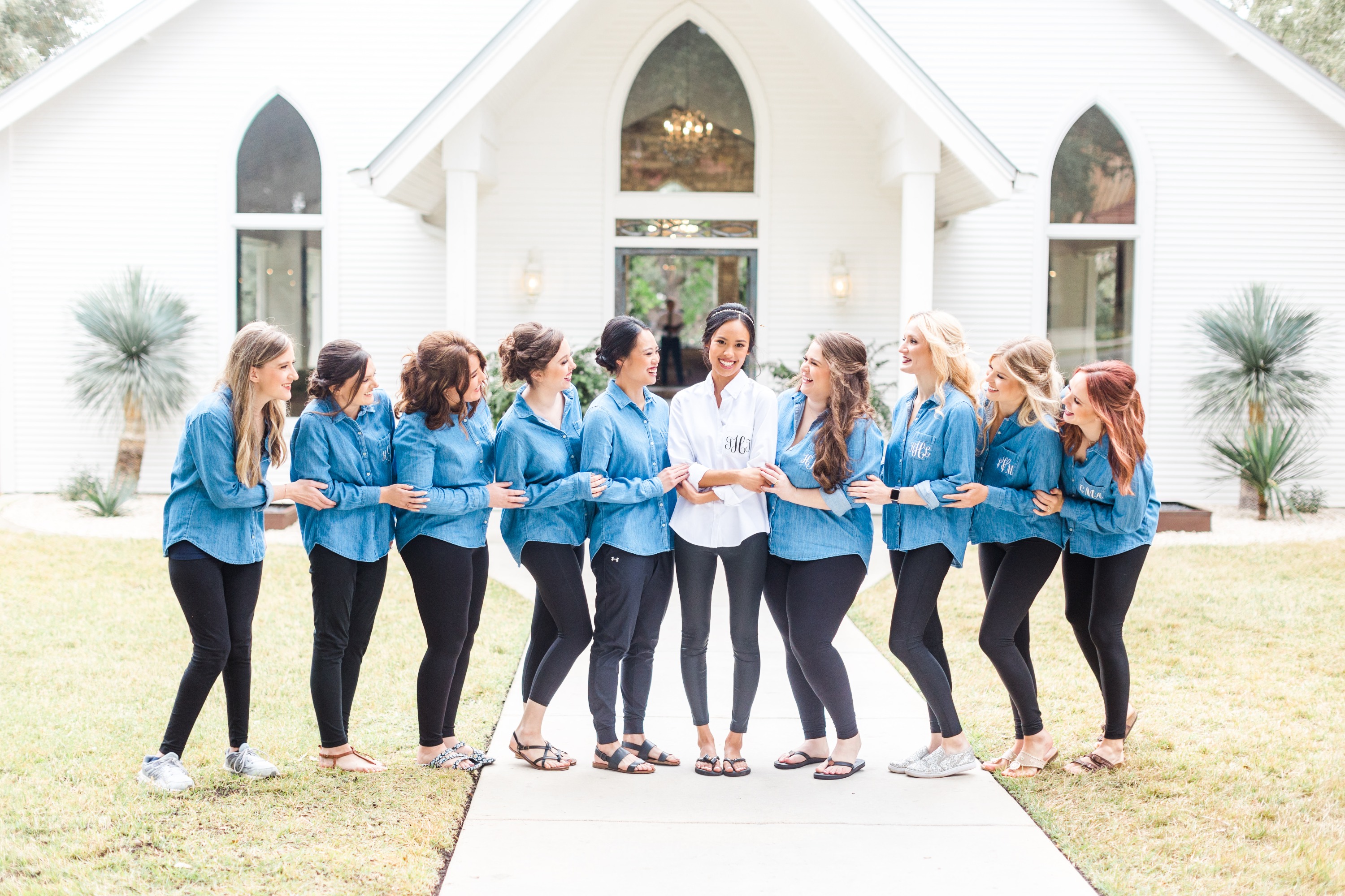 Unique bridesmaids getting ready outfits