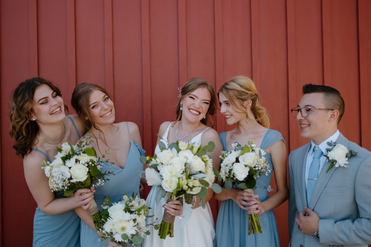 blue bridesmaids 