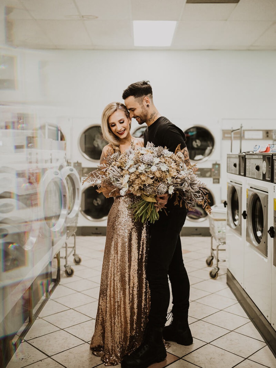 Glitz and Glam Laundromat NYE Styled Shoot