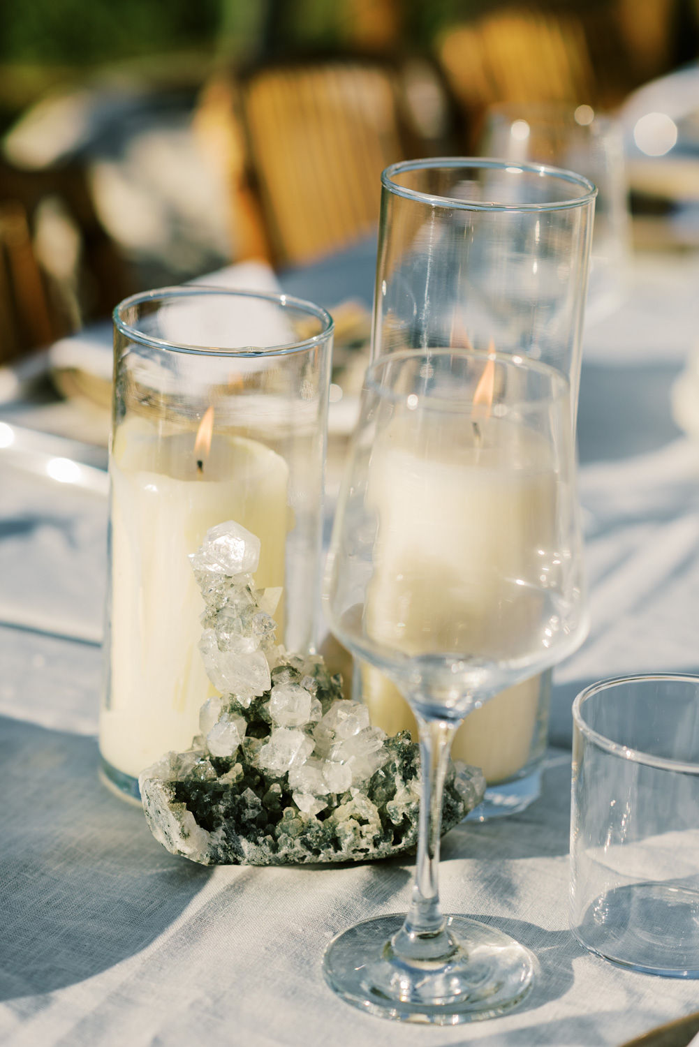 Using crystals in centerpieces