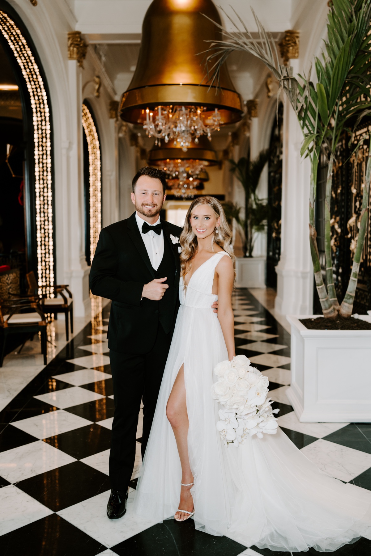 Luxury bride and groom at Grand Galvez