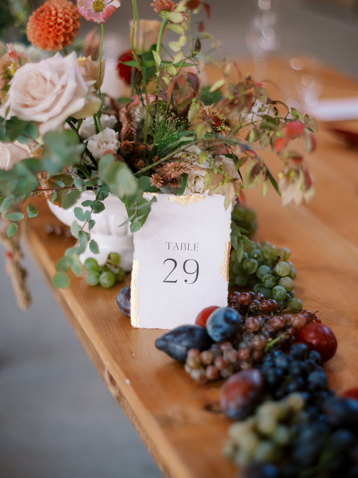wedding table number sign