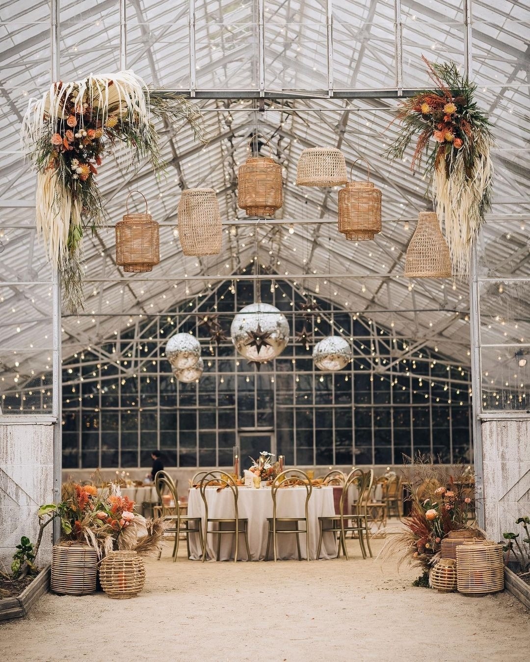 glass greenhouse wedding venue