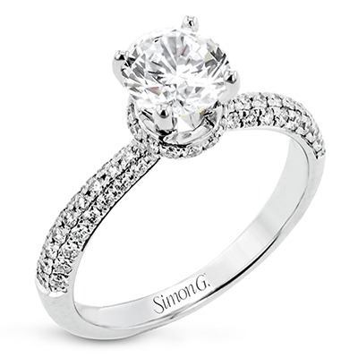 beautiful engagement ring with hidden halo