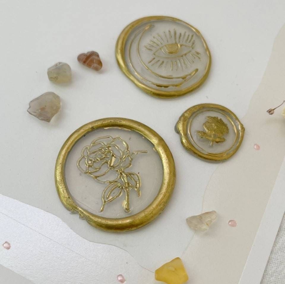 witchy gold wax seals