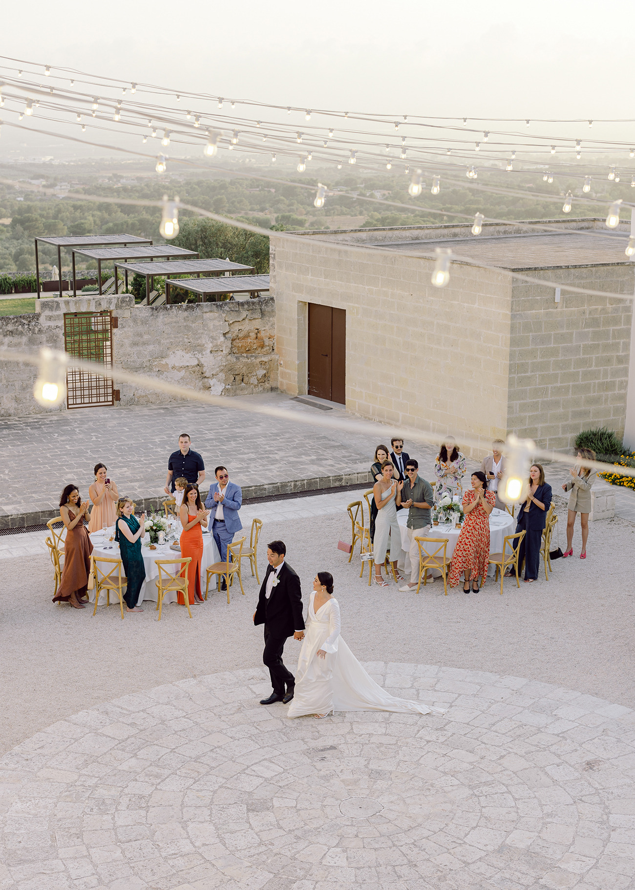 outdoor winery wedding reception