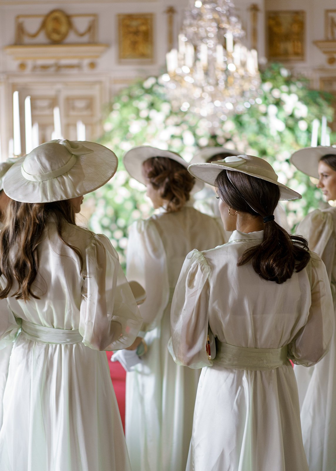 royal wedding bridesmaid dresses with hats
