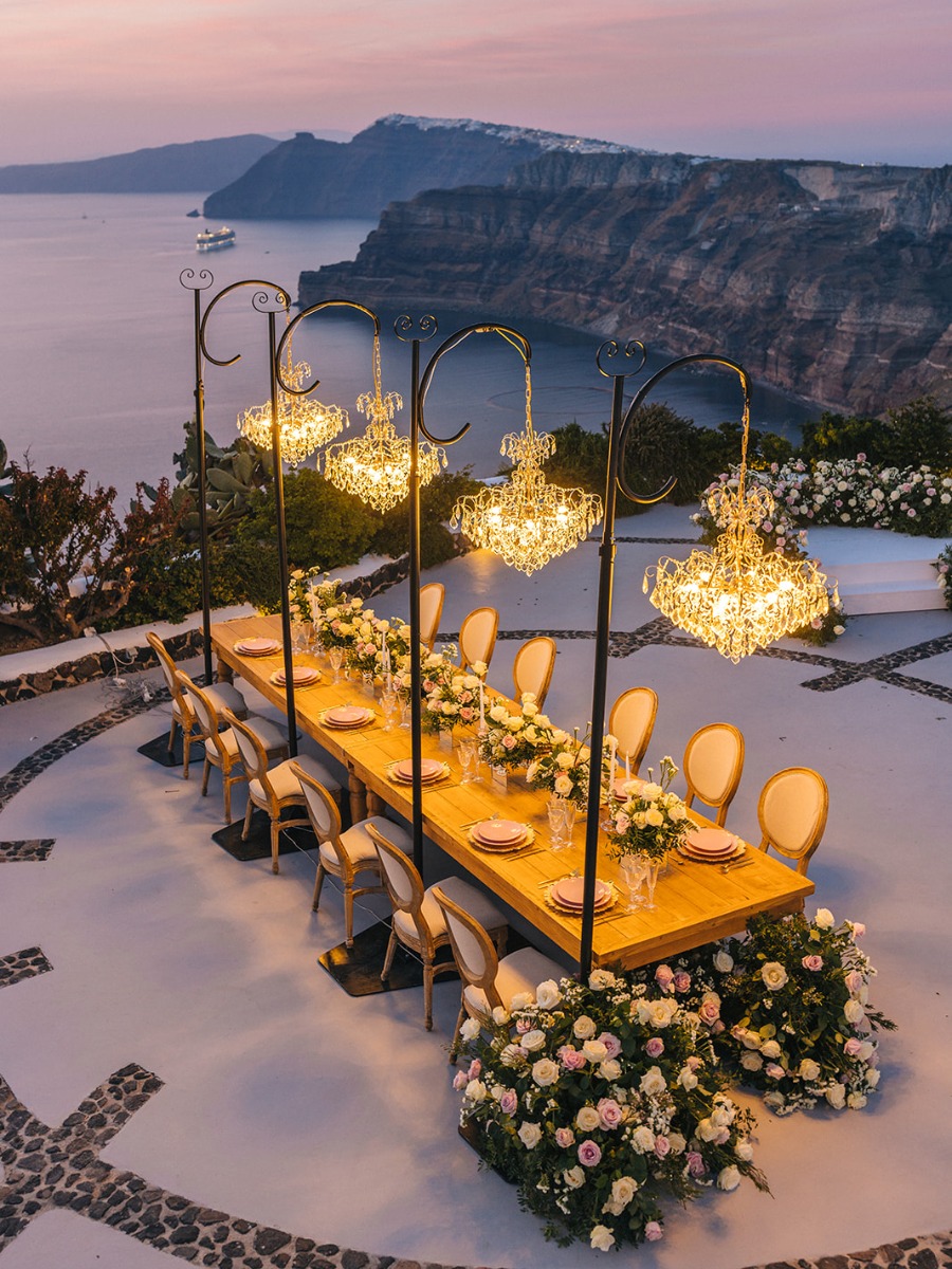 Romantic Modern Wedding Inspiration With A Backdrop Of The Aegean Sea