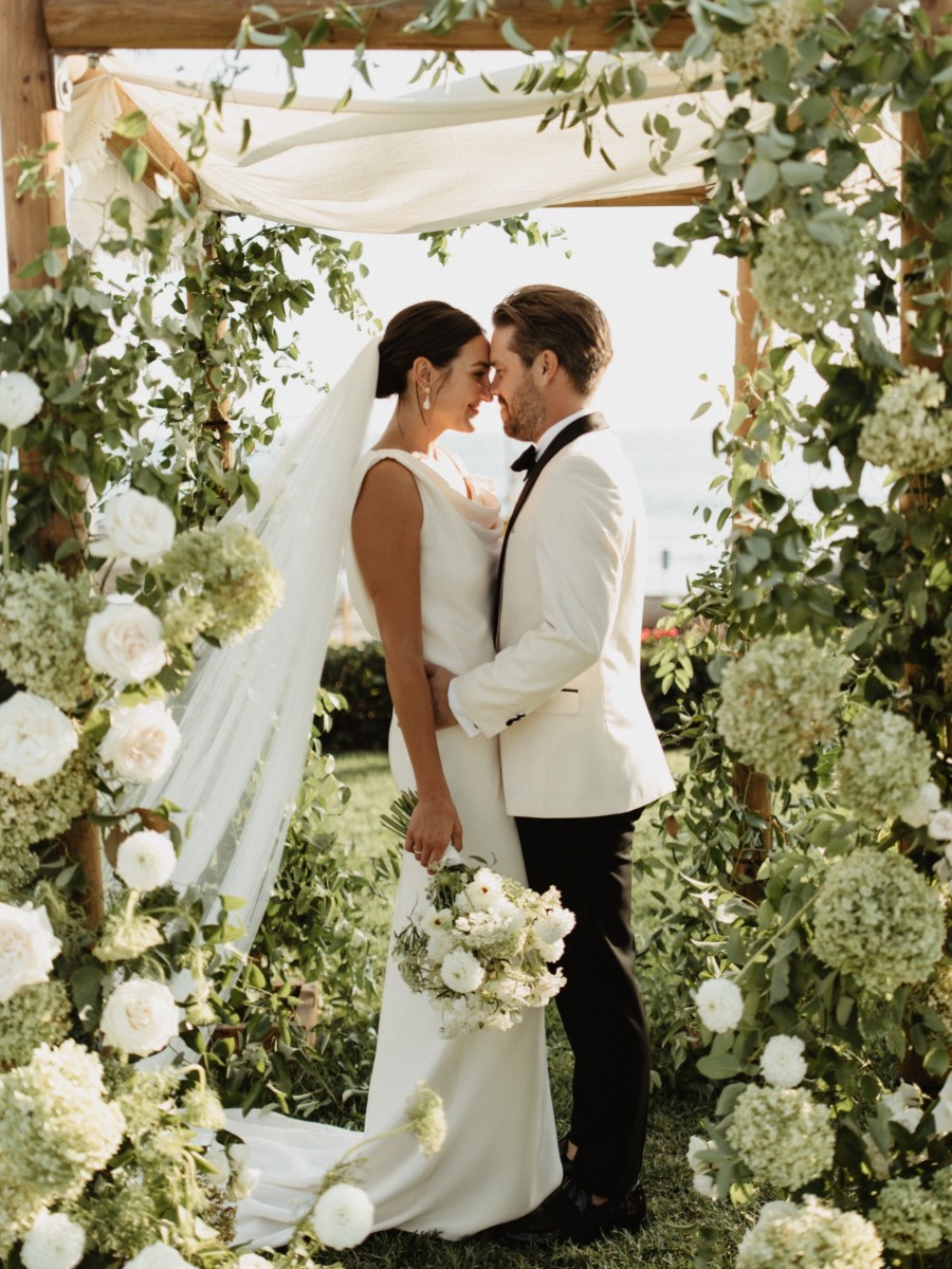 Black tie beach wedding at Ole Hansen in San Clemente, California