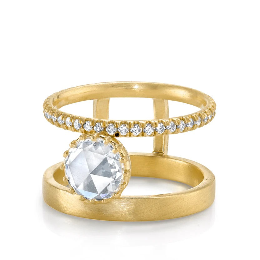 99ct White Diamond Winter's Rose Engagement Ring
