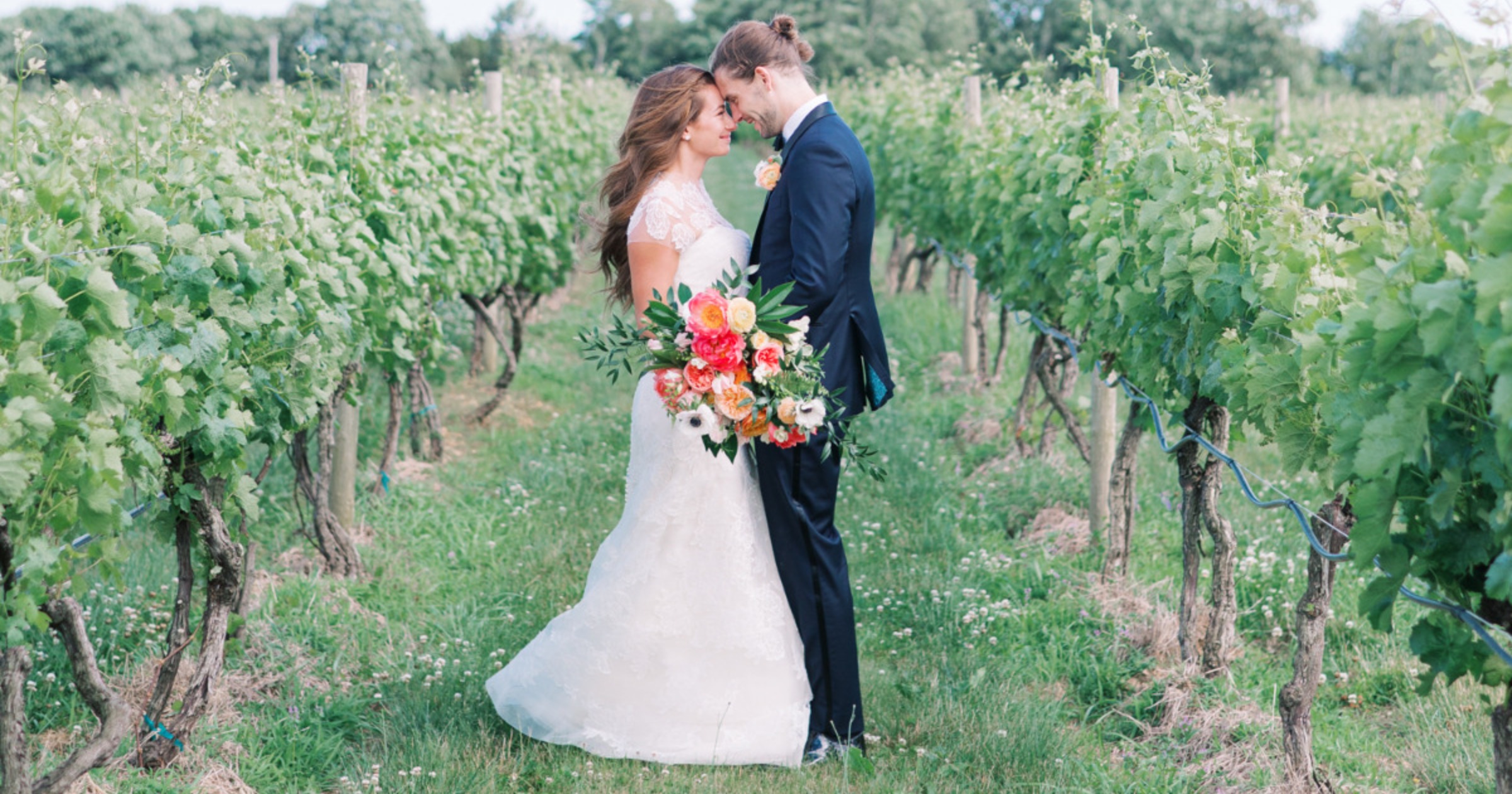 A summer winery wedding at Wolffer Estate in the Hamptons