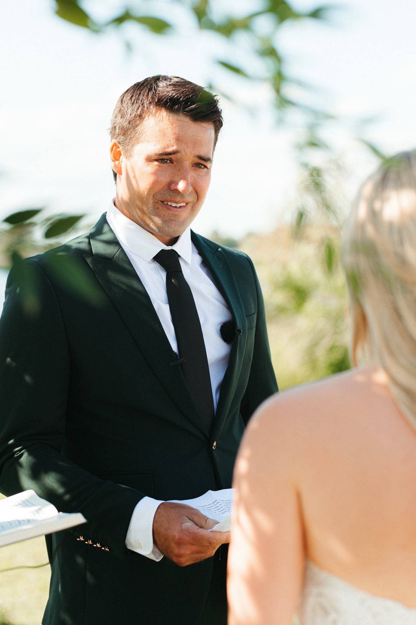classic black suit for groom