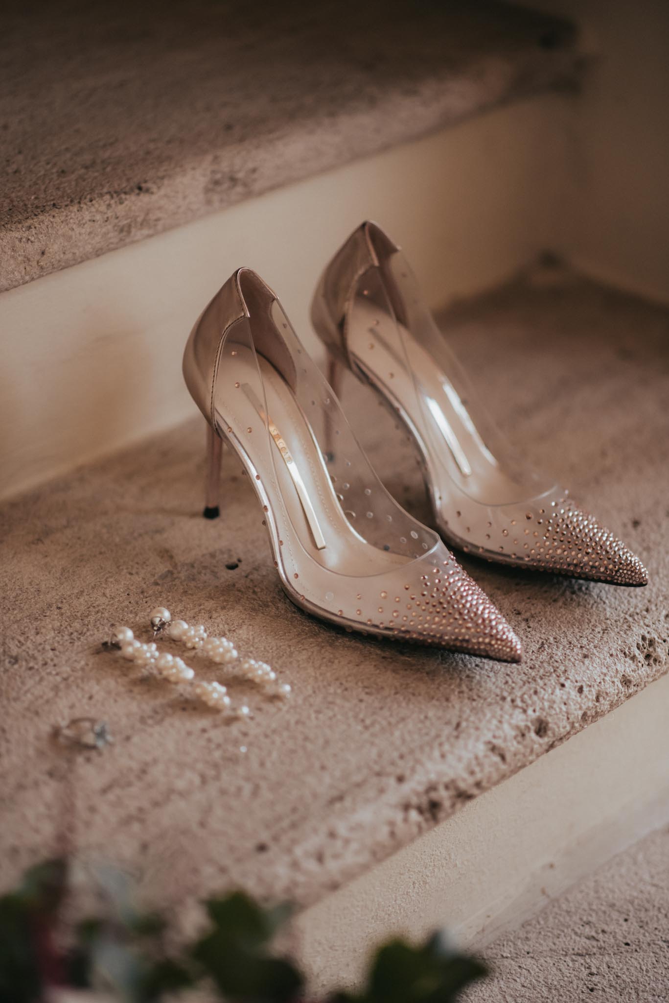 clear wedding shoes