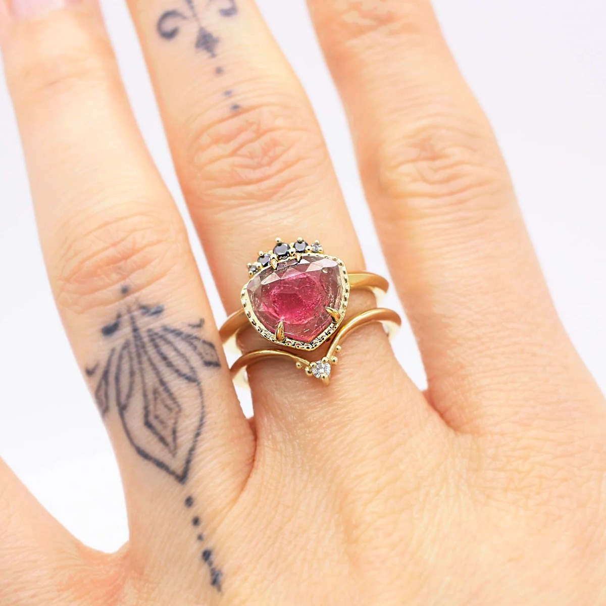 Watermelon engagement ring