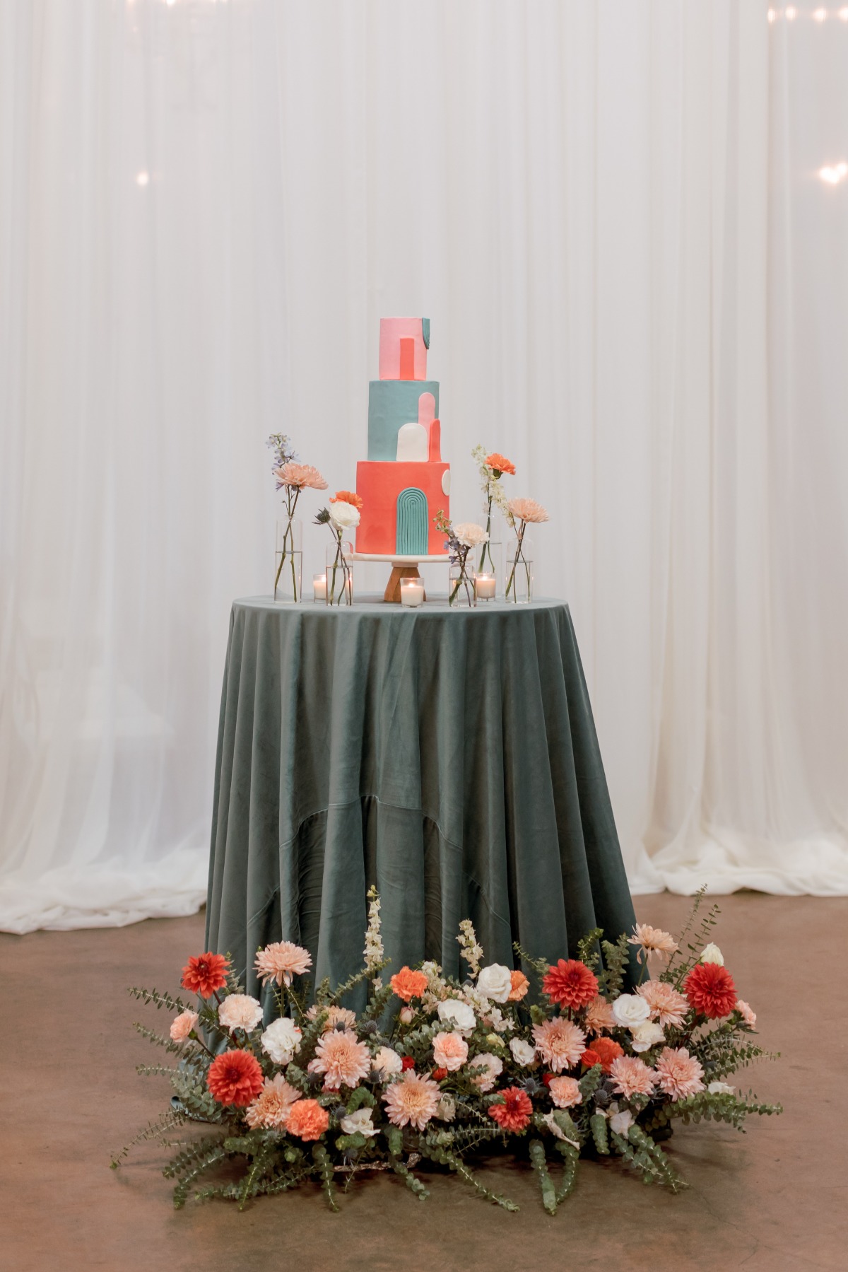 Modern art wedding cake