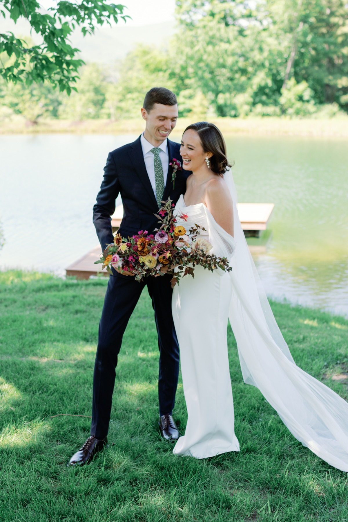 Vermont newlyweds outdoor portraits 